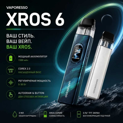 Vaporesso XROS 6 MINI 1600mAh (Plume Blue)