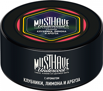 Табак Must Have Undercoal, 25гр "Клубника, лимон и арбуз"